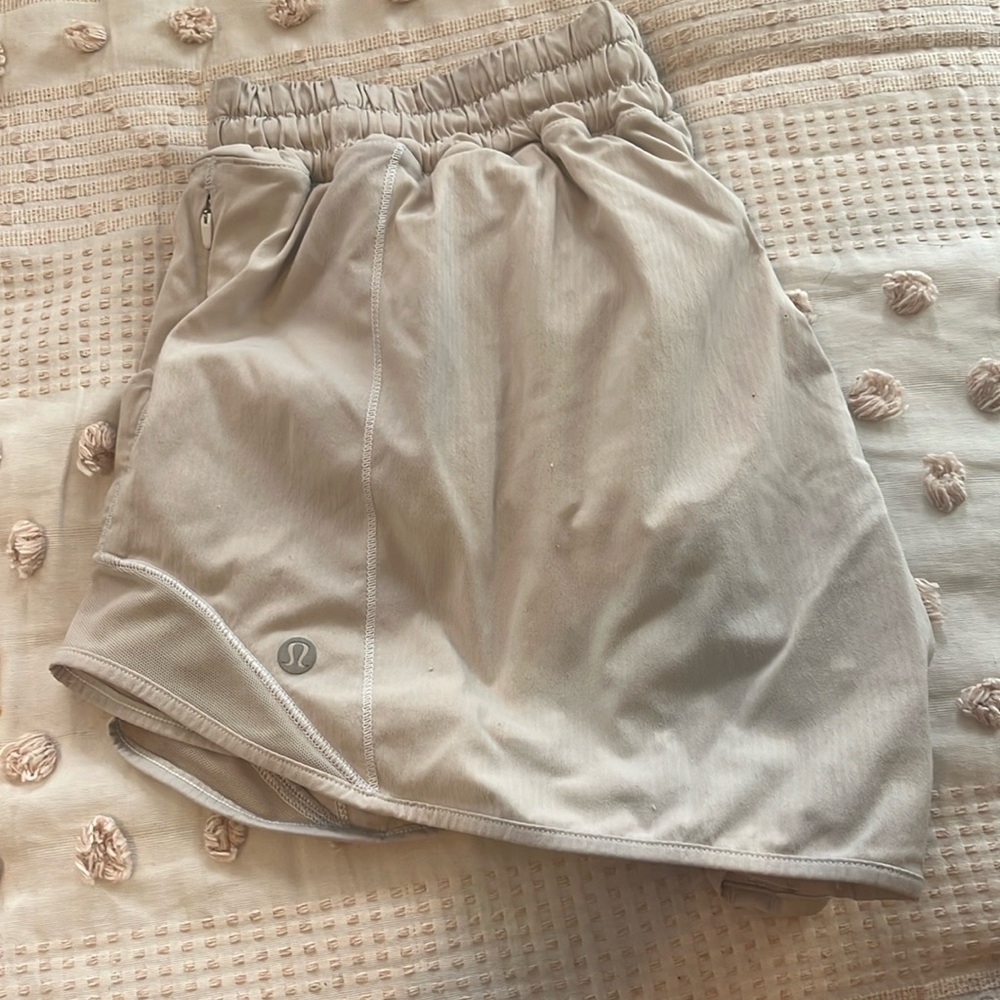 White Lululemon shorts. Size 10 Long